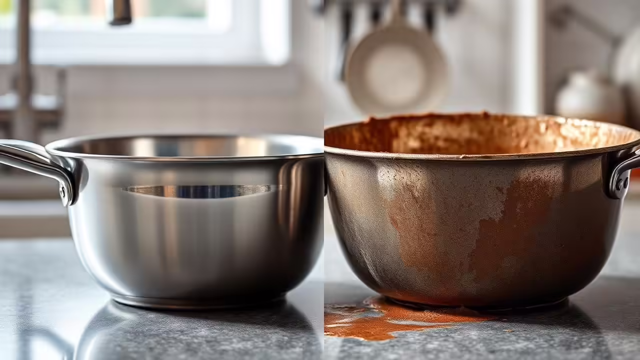 Clean vs. Dirty Saucepan