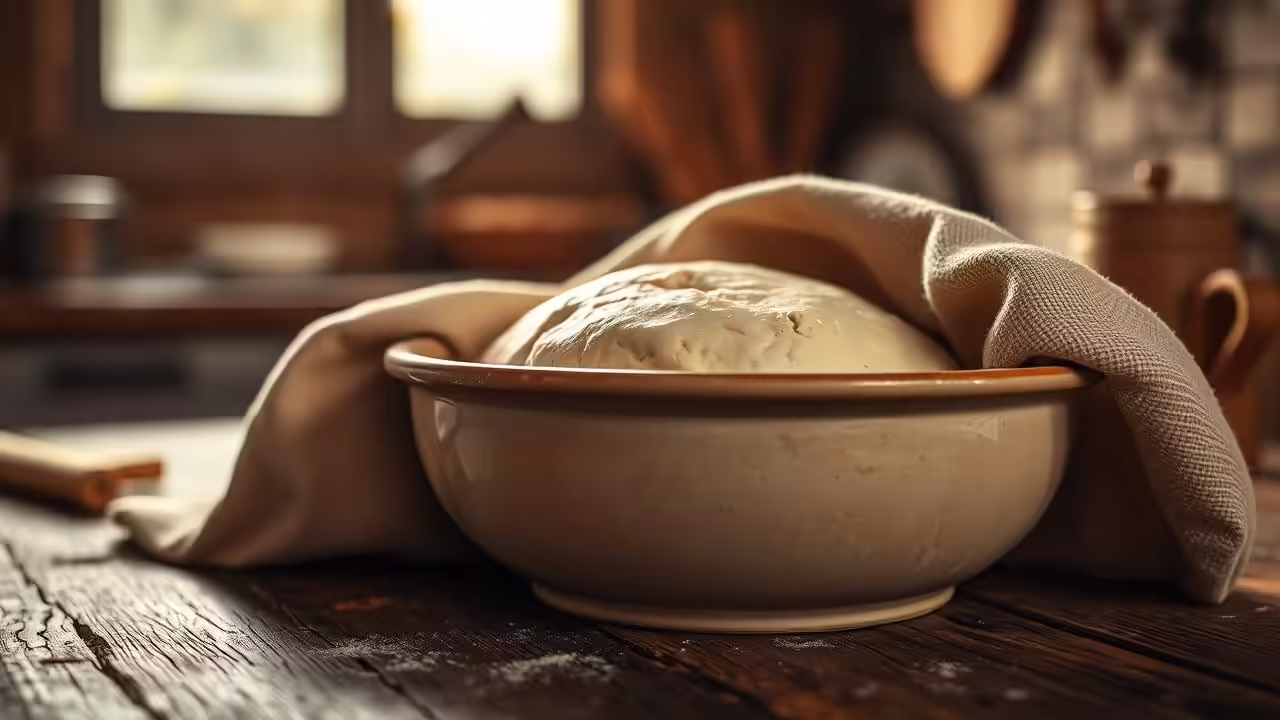 Dough Rises in Warm Light