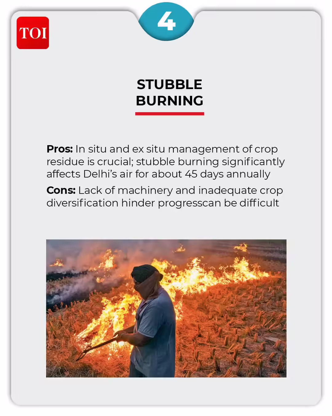 Delhi pollution: Stubble burning