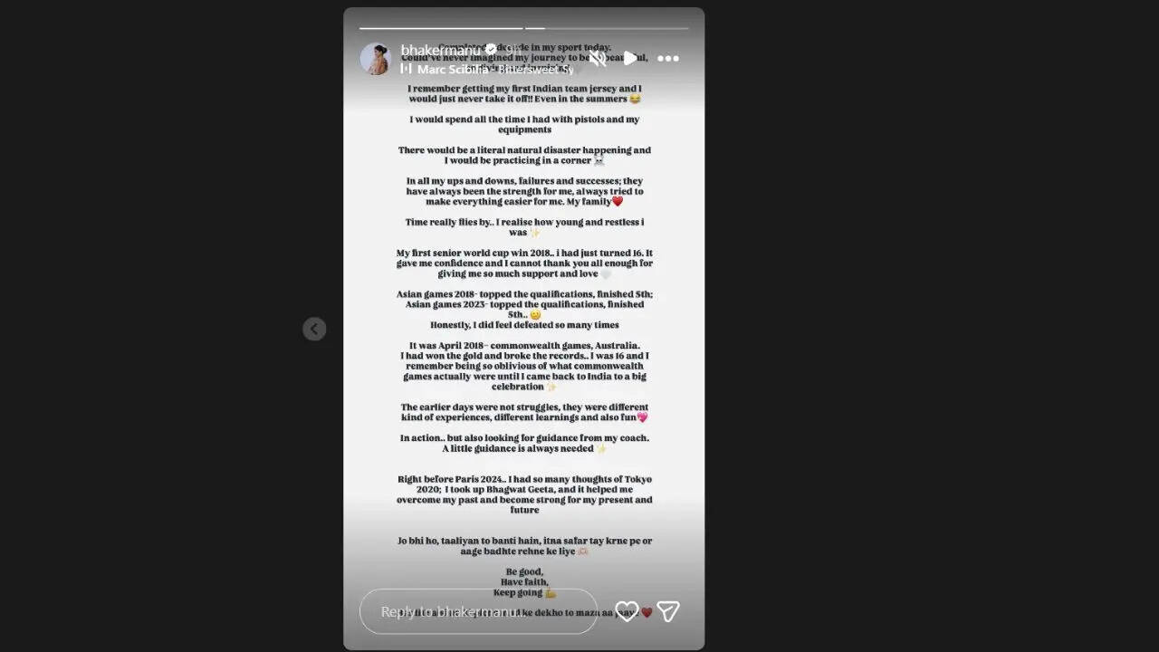 Manu Bhaker Instagram post (Screengrab)